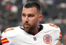 Travis Kelce Reacts to Taylor Swift’s Arrowhead Poster: Video