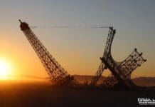 Broken Eiffel Tower Turns Heads at Burning Man 2026